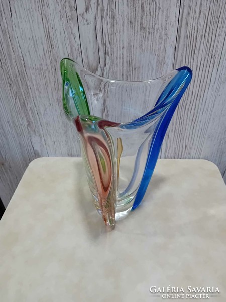 Frantisek zemek rhapsody Czechoslovak art glass vase