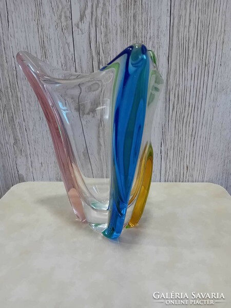 Frantisek zemek rhapsody Czechoslovak art glass vase