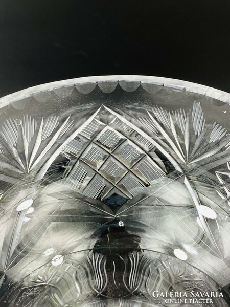 Bonbonier / serving tray with crystal lid