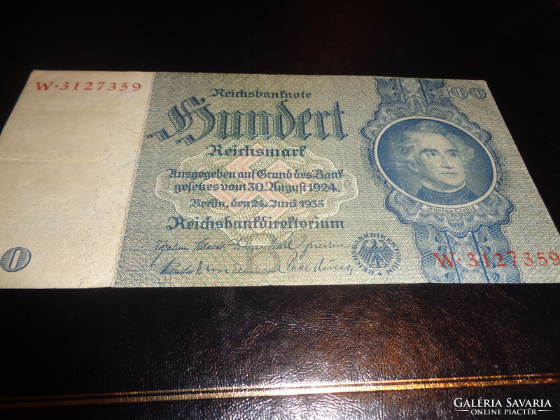 100 Reichmark 1924 . szép  állapot .