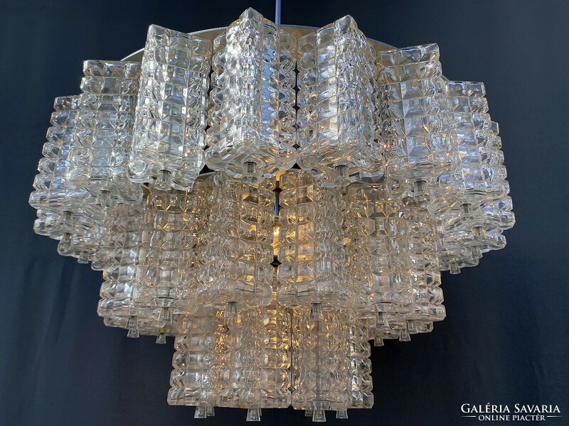 Austrolux chandelier, huge rare piece, vintage!