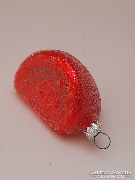 Glass Christmas tree ornament, melon, 8 cm