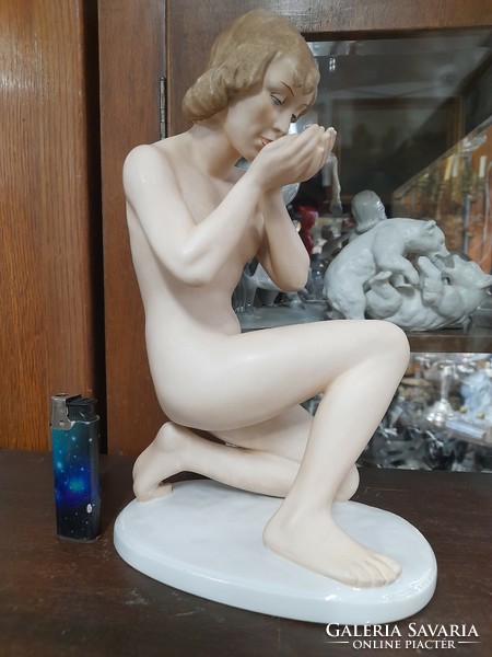 German, germany schaubach kunst licnte-wallendorf 1953-1962 female nude. 27 Cm.