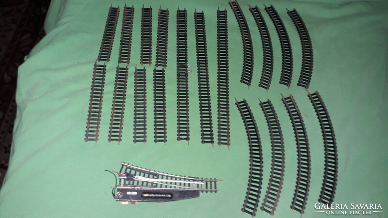 Retro railway model piko n rails 19 pcs + 1 switch as shown in the pictures