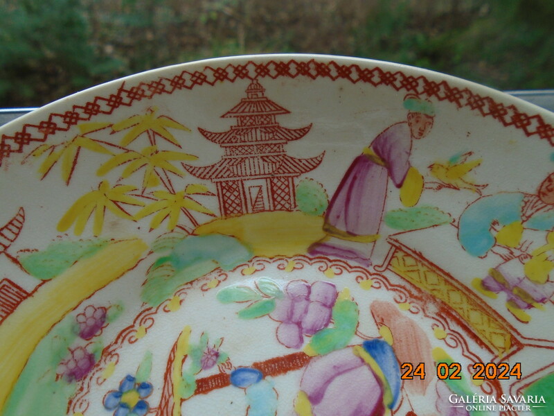 1810 Hilditch&sons staffordshire hand painted chinaware Georgian porcelain cup with bowl with 5 portraits