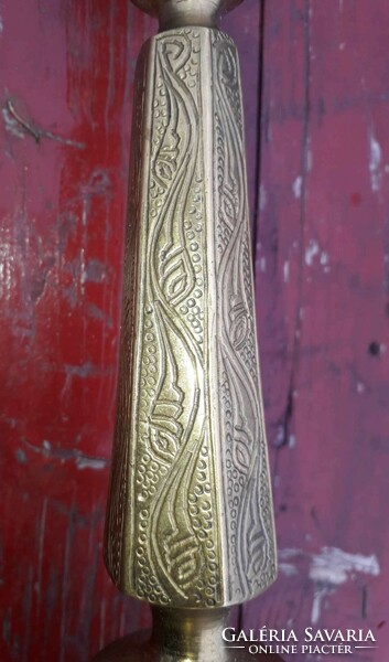27 Cm Decorative copper candle holder.