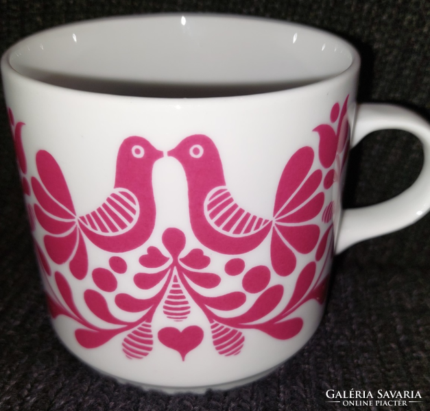 Alföldi porcelain mug with a rare mauve bird