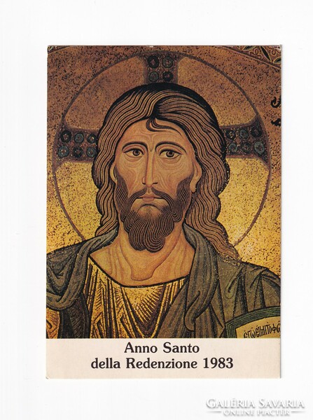 Hv:32 Easter religious greeting card-saint image 