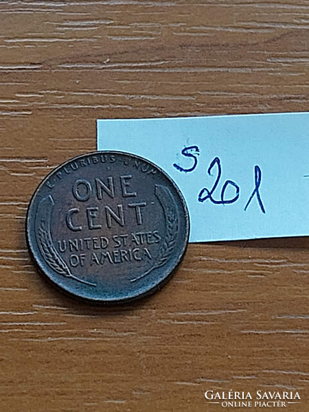 USA 1 CENT 1947  Kalászos penny, Lincoln, BRONZ   S201