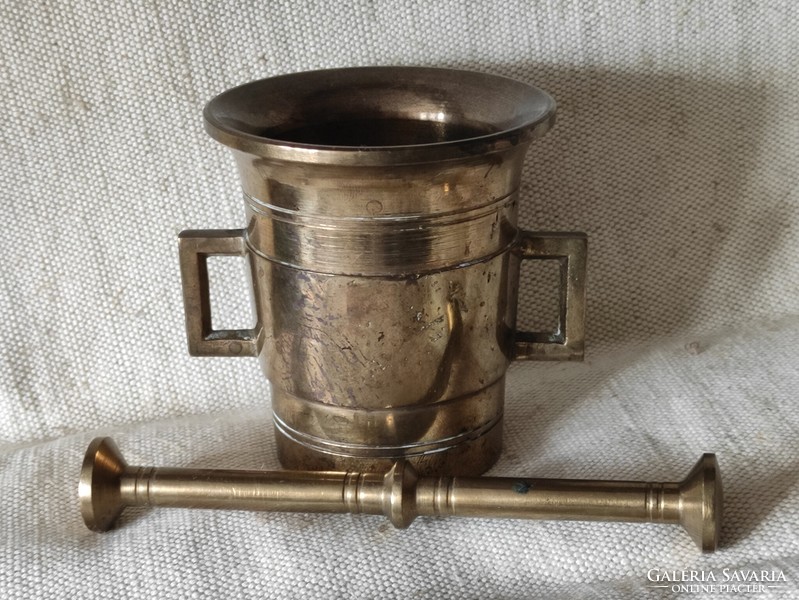 Small antique copper mortar from the legacy of the photographer 