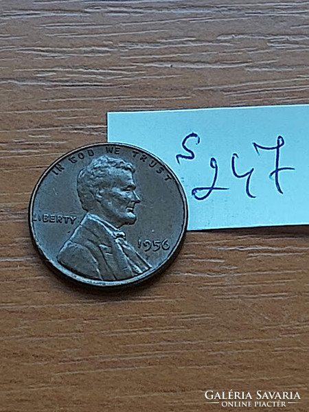 Usa 1 cent 1956 corn penny, lincoln, bronze s247