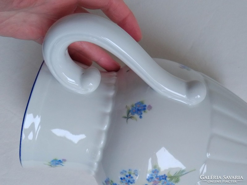 Old kp drasche porcelain jug wash jug jug pouring jug, fine forget-me-not pattern, mark 22 cm