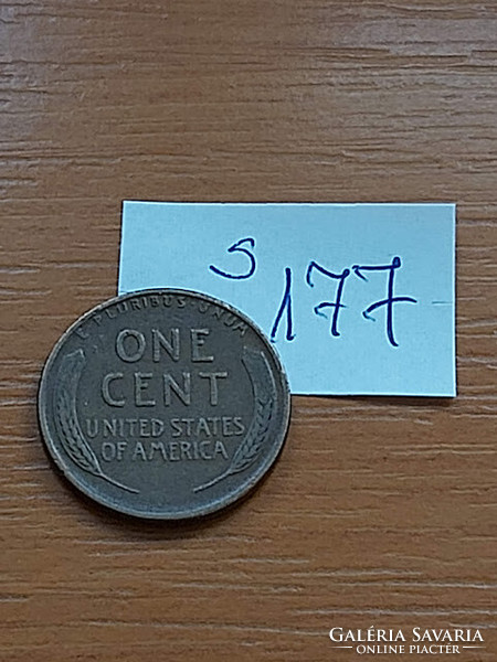 USA 1 CENT 1937  Kalászos penny, Lincoln, BRONZ  S177