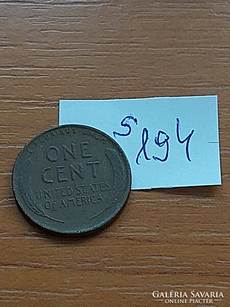 Usa 1 cent 1941 corn penny, lincoln, bronze s194