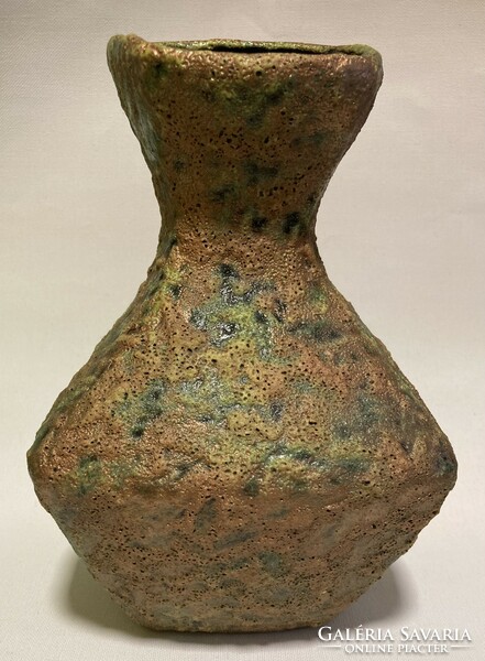 Unique ceramic vase by Ferenc Csermák