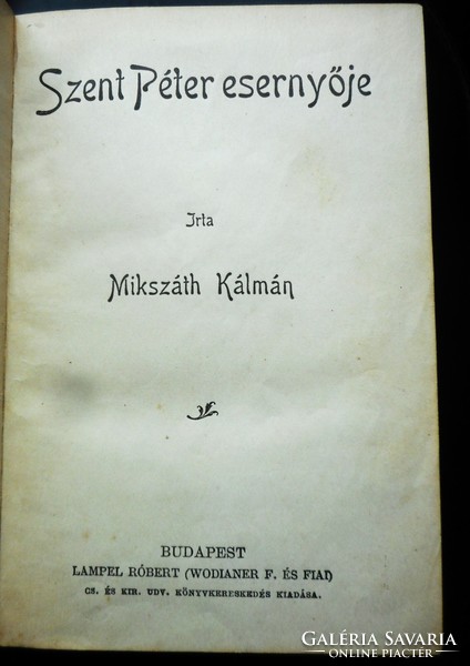 Kálmán Mikszáth: Saint Peter's Umbrella (published by Róbert Lampel)
