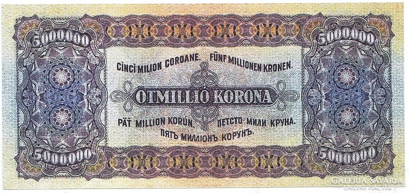 Magyarország 5000000 korona REPLIKA 1924 UNC