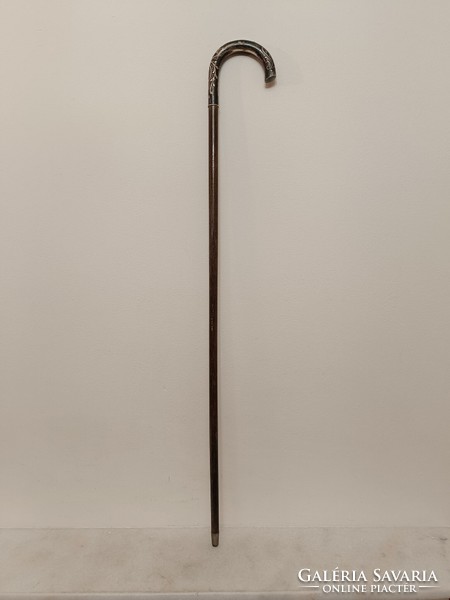 Antique walking stick 800 English silver handle cane walking stick film theater costume prop dented 240 8437