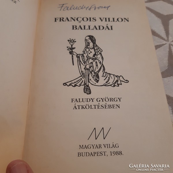 Dedicated György Faludy's ballads of Francois Villon 1988 for sale