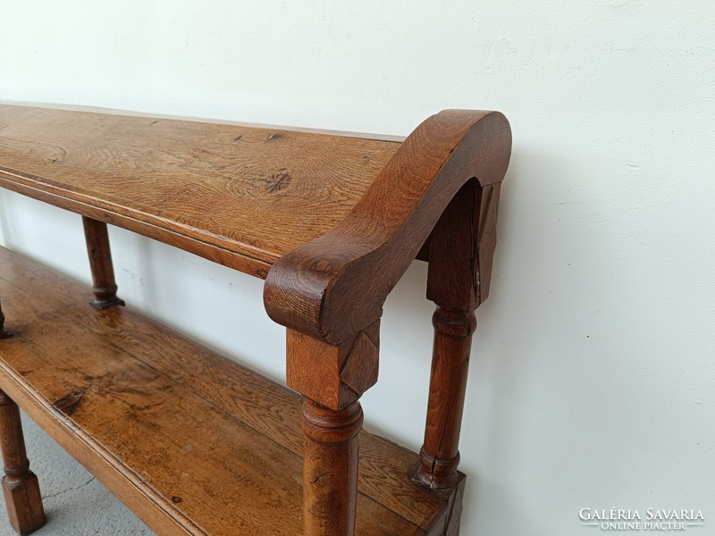 Antique baroque bench 19th century small chapel castle house of prayer church choir choir furniture 614 8427