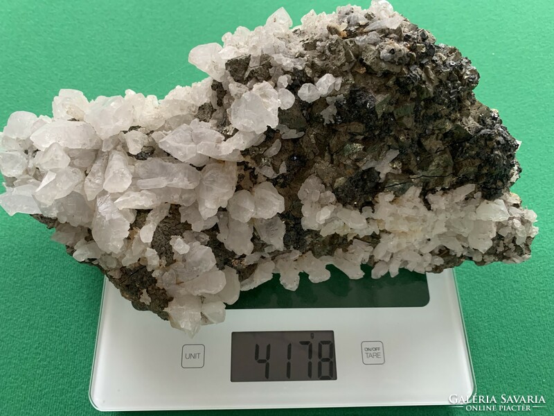 Rock crystal / pyrite / sphalerite cluster 4175 g. - Transylvania