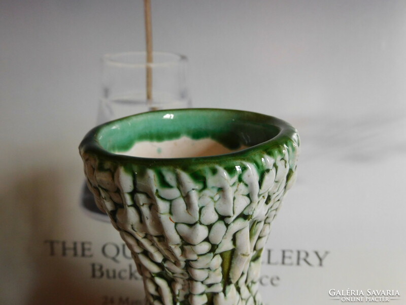 Retro applied art ceramic vase with ma marking, 25 cm