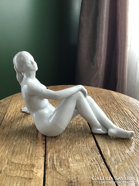 Old Hólloháza kaldor aurel porcelain female nude figure