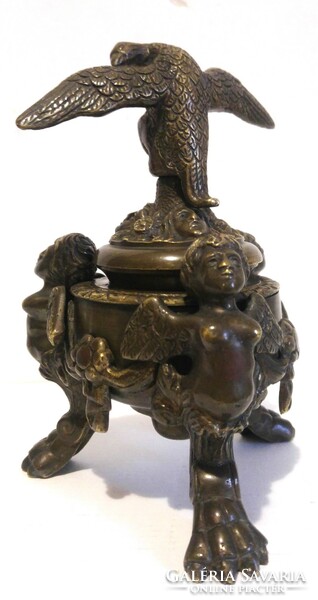 Bronze figural vessel