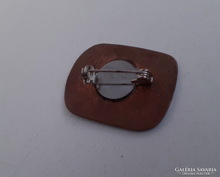 Old applied arts bronze brooch pin