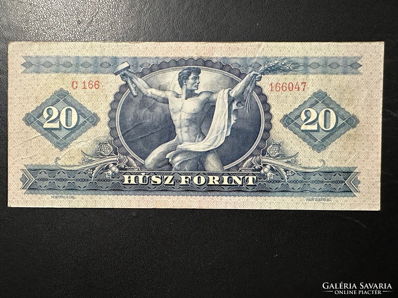 20 forint 1949.  VF+!!  NAGYON SZÉP BANKJEGY!!  RITKA!!