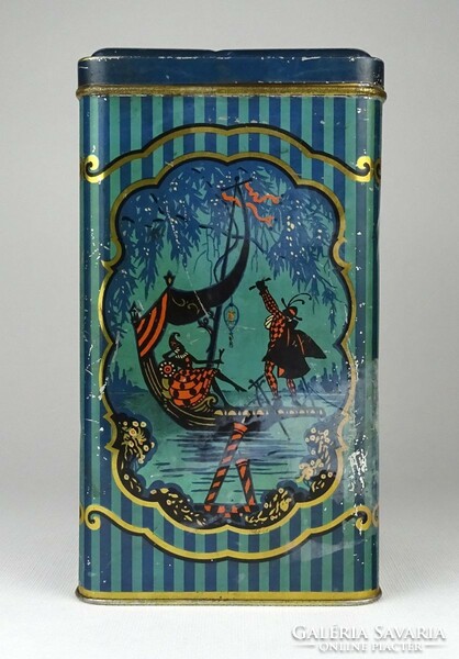 1Q631 old large tea tin box tea herb box 23.5 Cm