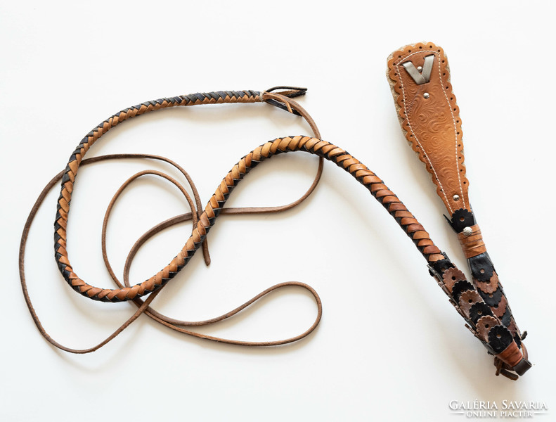 Old hoop whip - craftsman / craftsman / leather worker piece