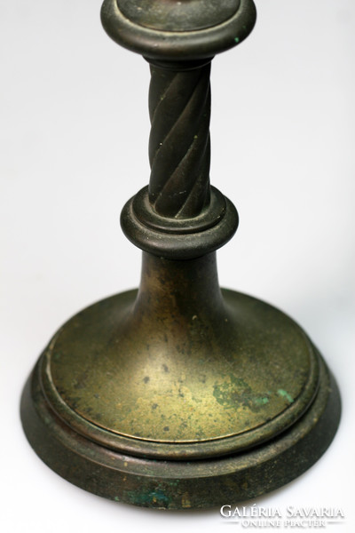 Antique bronze table candle holder 19th century. Marked Samassa laibach