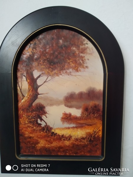 Csáky Lajos Oregfűz boltives festmény