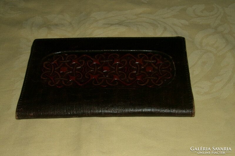Retro leather wallet 15.5x10 cm
