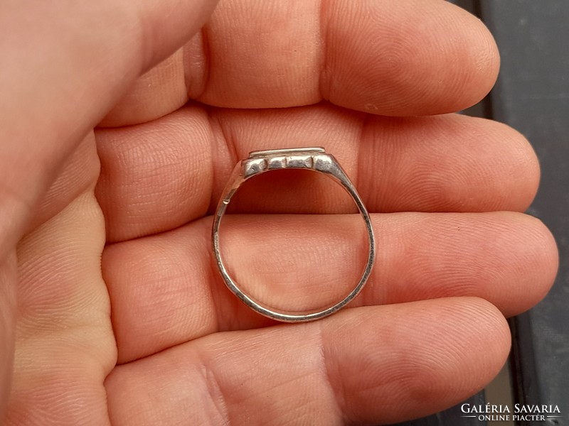 Silver men's signet ring