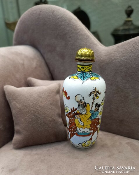 Chinese fire enamel perfume bottle
