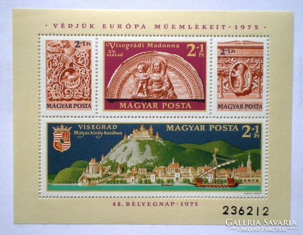 B115 / 1975 Bélyegnap - Visegrádi Műemlékek blokk postatiszta