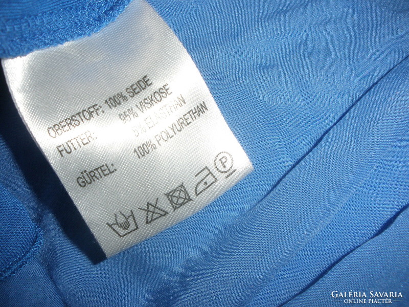 Silk, 100% selyem búzavirág-kék ruha