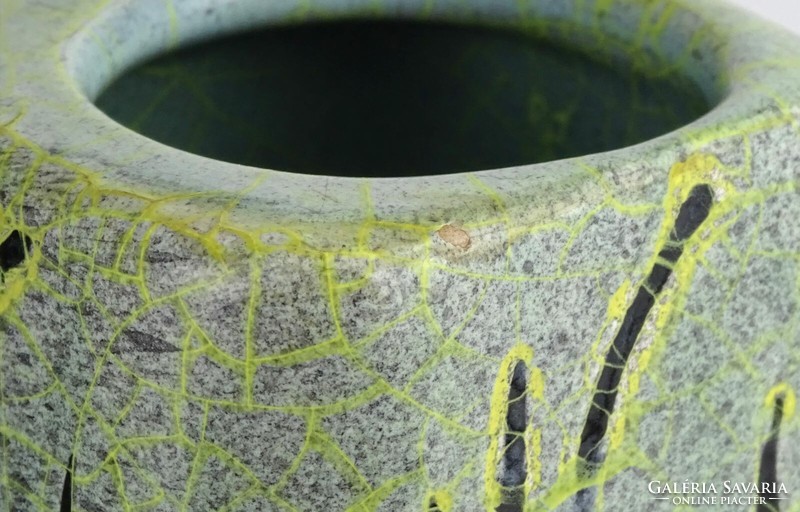 Marked 1Q511 applied art gorka gauze ceramic vase 20.8 Cm