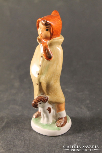 Rare porcelain girl with dog 957