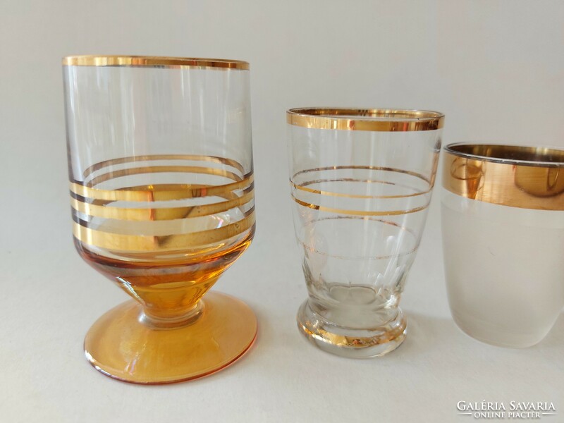 Retro glass liqueur glass 4 pcs