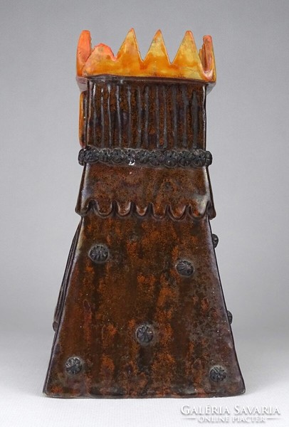 1Q512 Sövegjártó Mária : Király kerámia sakkfigura 20.5 cm