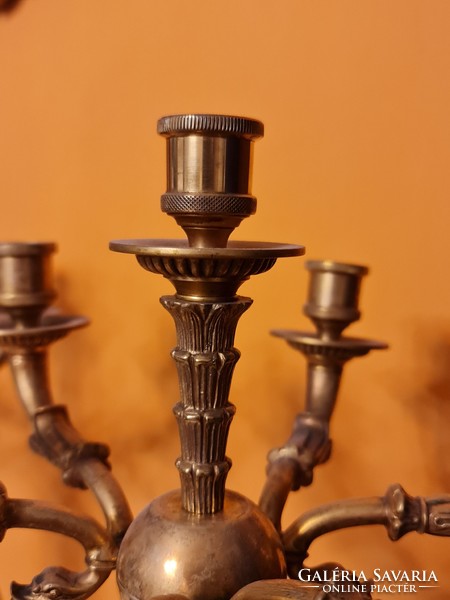 Pair of old candelabers