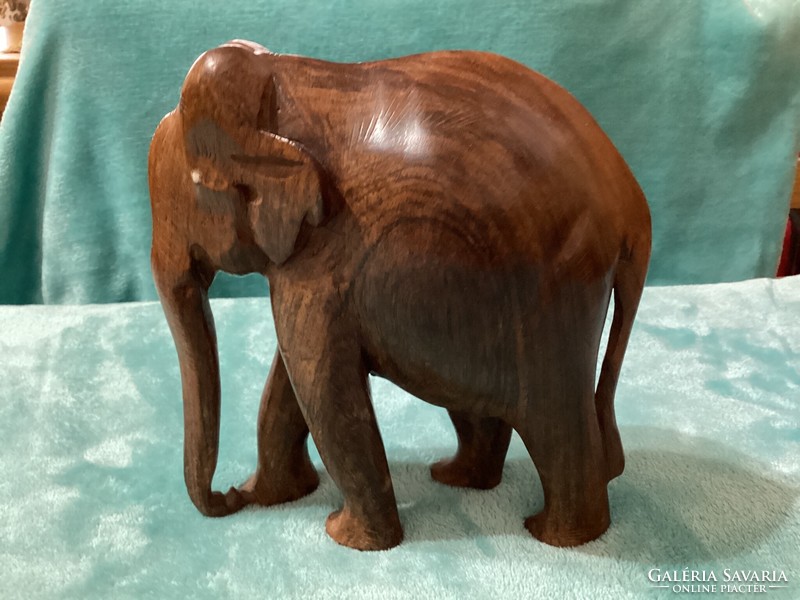 Solid wood elephant