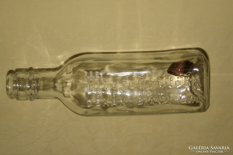 Mecseki drink and dekány brandy factory Geiger Kalman Pécs glass bottle 6x6x19, 5 cm