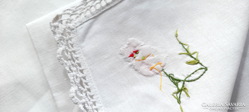 Old crocheted linen napkin