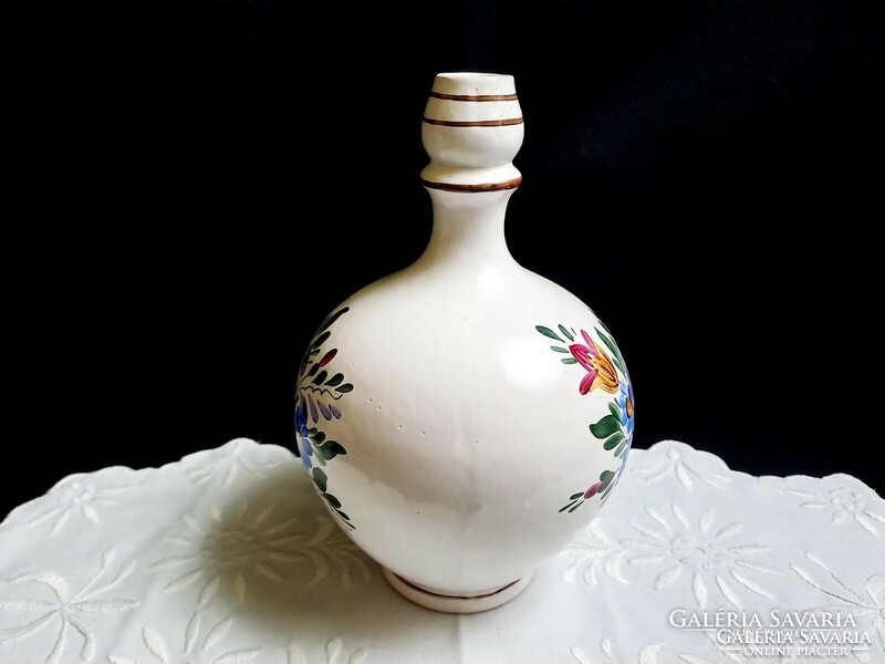Very nice, marked, hand-painted ceramic (Bélapátfalvi?) Jug 22 cm
