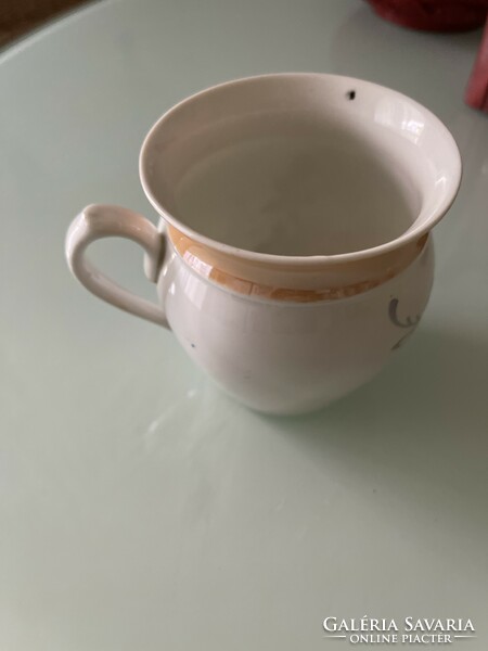 Beautiful collector's old hand-painted porcelain mug,