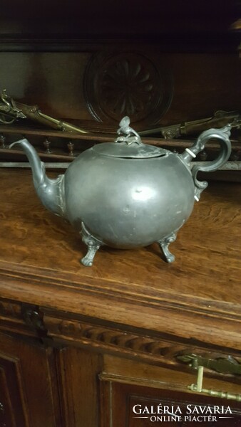 Antique sheffield pewter teapot